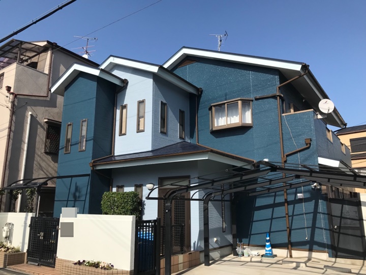 堺市東区　I様邸　外壁・屋根塗装工事　2022年3月完工