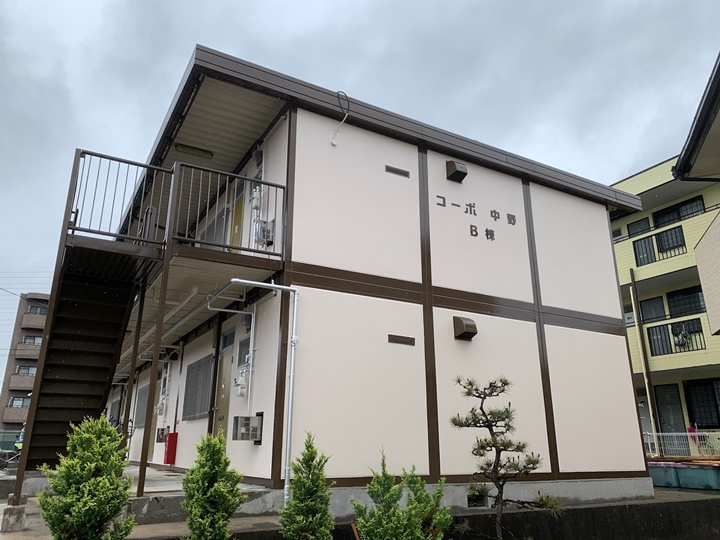 堺市中区　コーポ中野Ｂ棟　外壁・屋根塗装工事　2022年5月完工