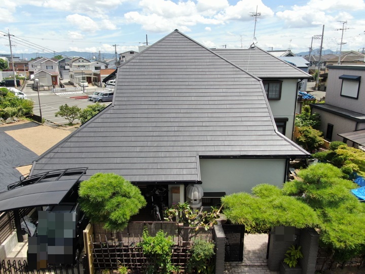 堺市東区　F様邸　屋根カバー工法・外壁工事　2022年8月完工
