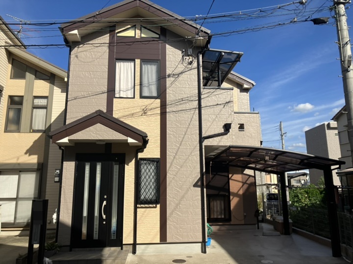 堺市中区　K様邸　外壁塗装・屋根カバー工法・その他外構工事　2022年9月完工
