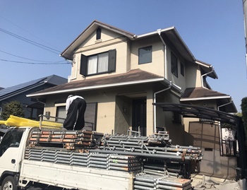 堺市美原区　Ｉ様邸　外壁・屋根塗装工事
