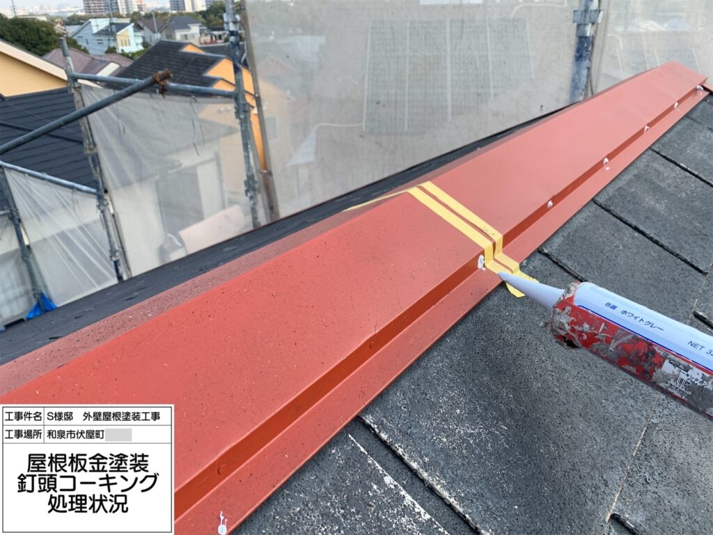 屋根鉄部（釘頭コーキング）