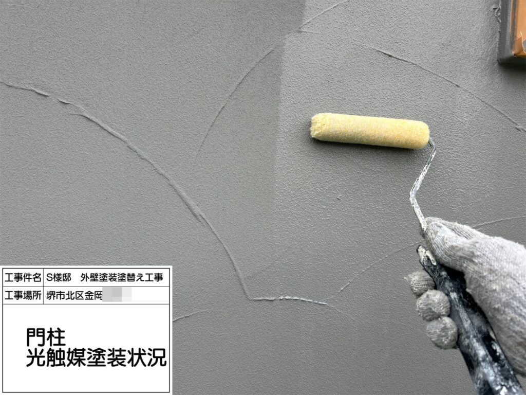 門柱（光触媒塗装）