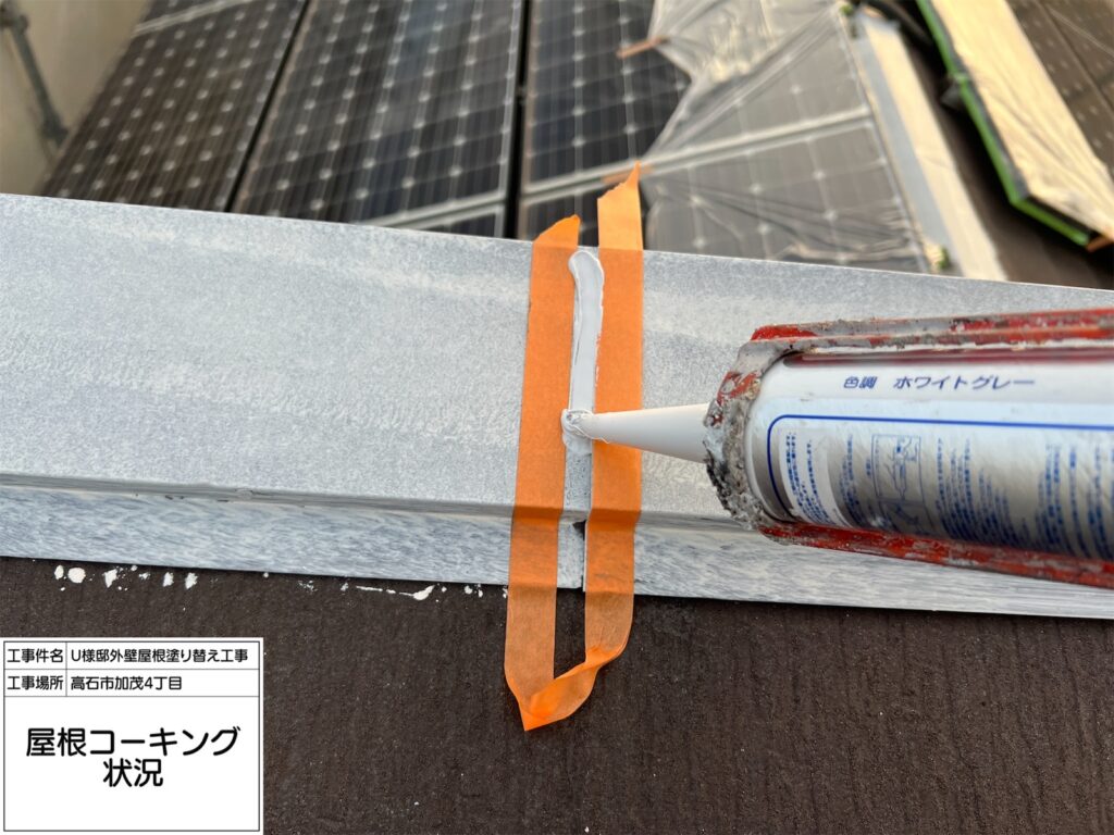 屋根（コーキング状況）