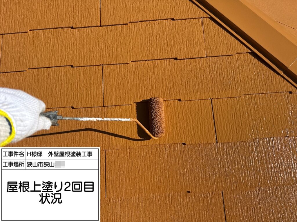 屋根（上塗り2回目）