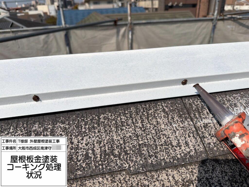 屋根鉄部（コーキング処理） 
