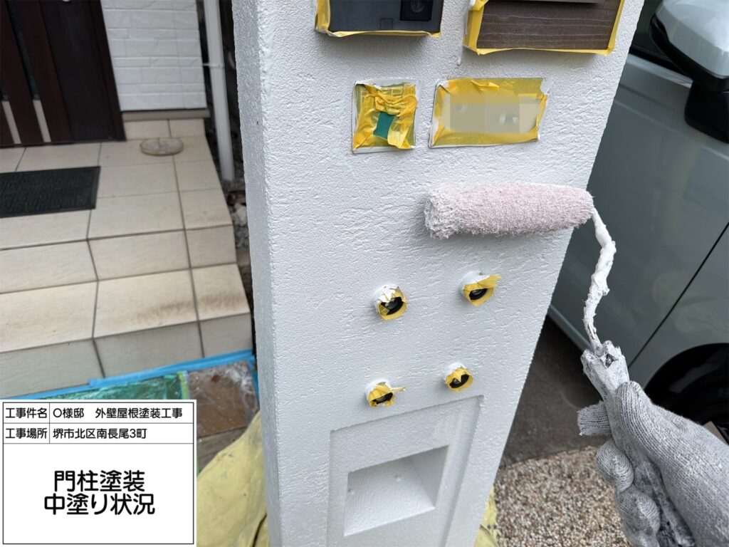 門柱（中塗り）