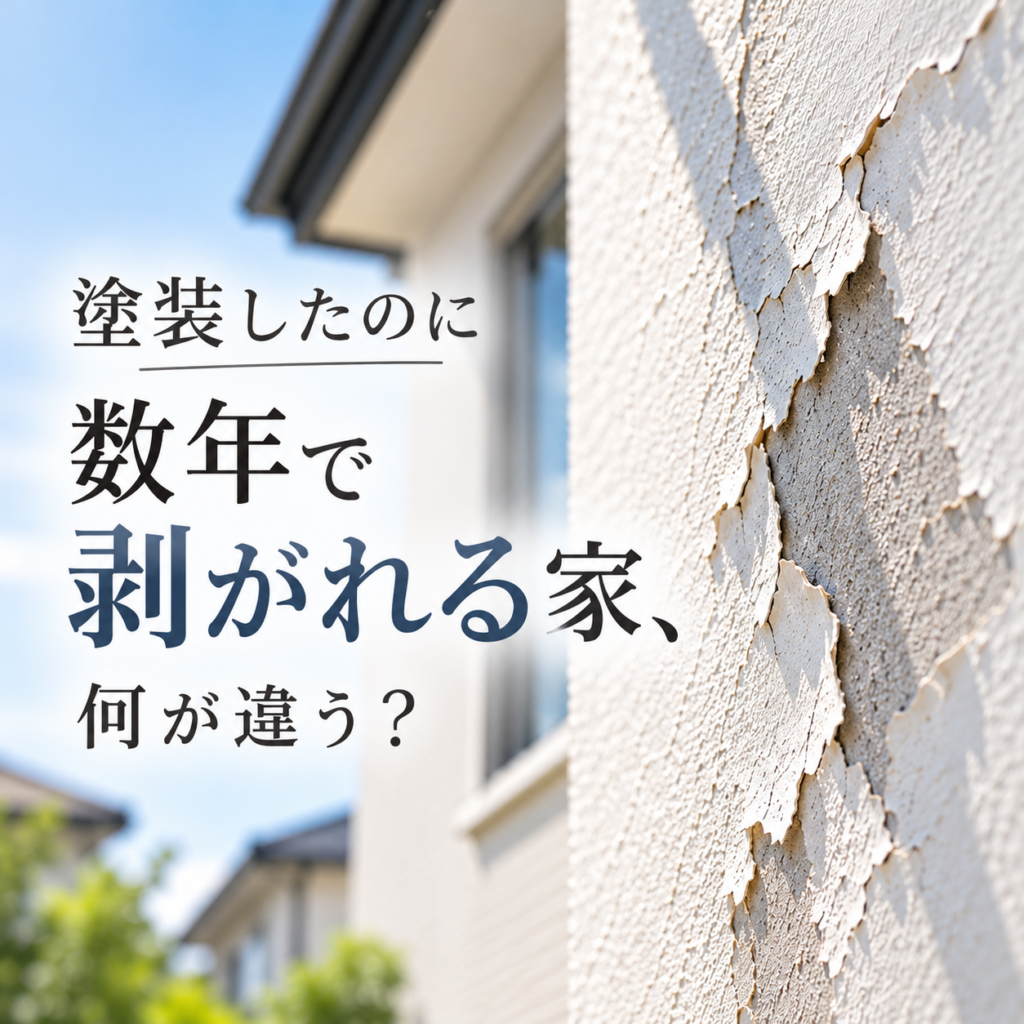 塗装したのに数年で剥がれる家、何が違う？