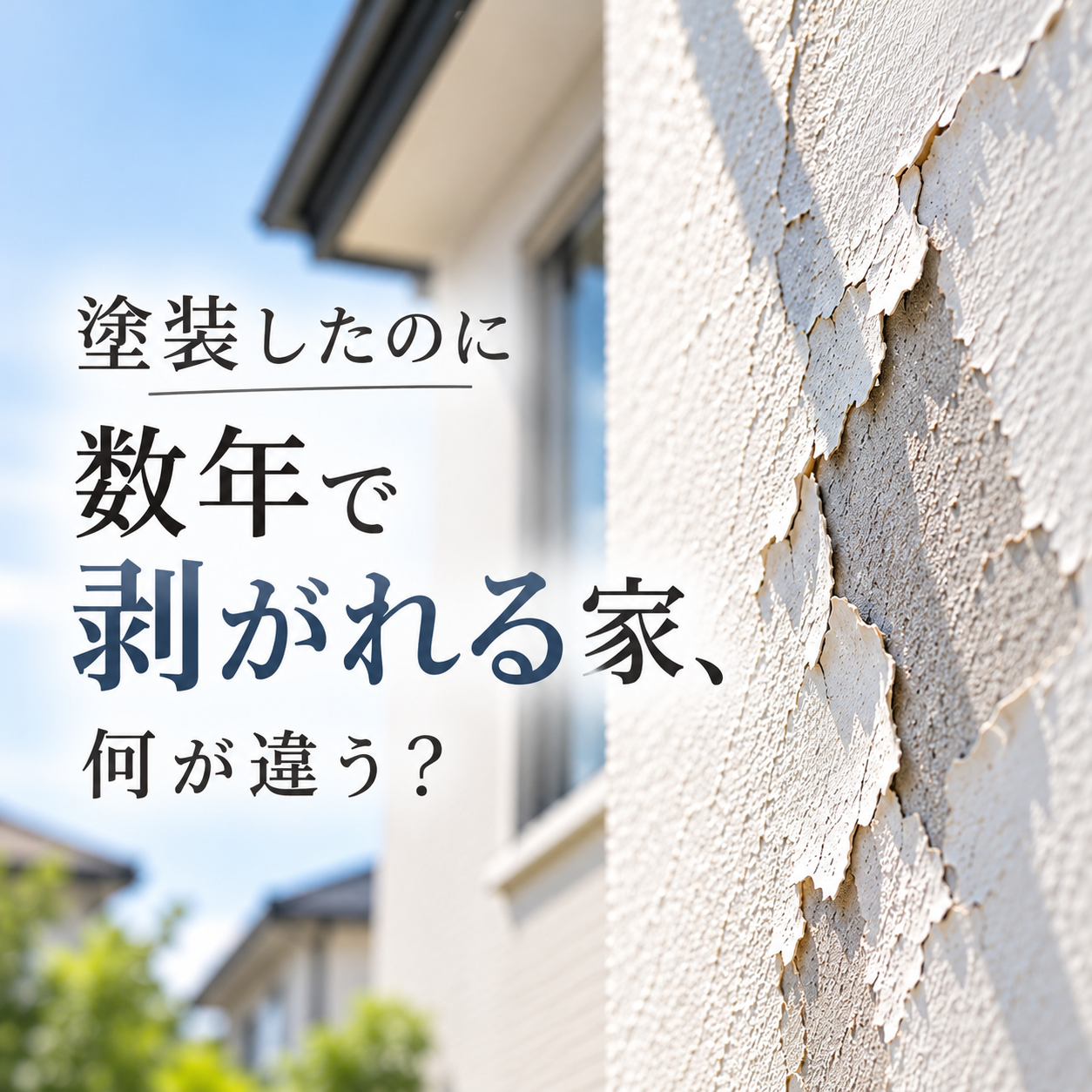 塗装したのに数年で剥がれる家、何が違う？