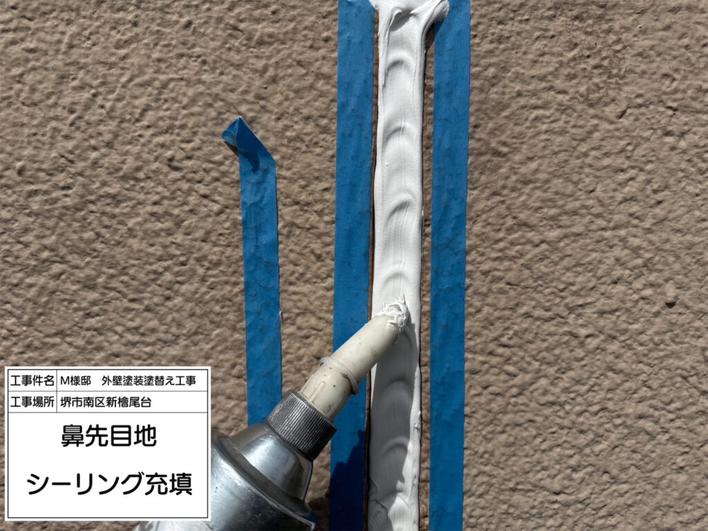 鼻先目地（シーリング充填）