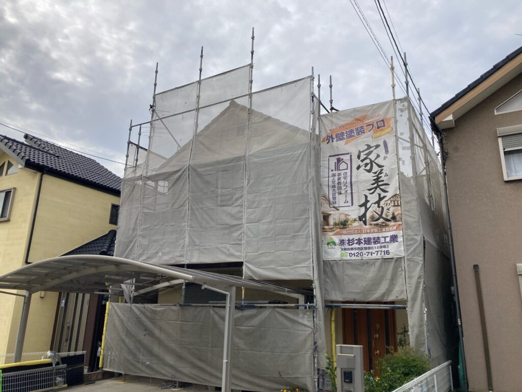 堺市中区　Ⅰ様邸　外壁・屋根塗装工事