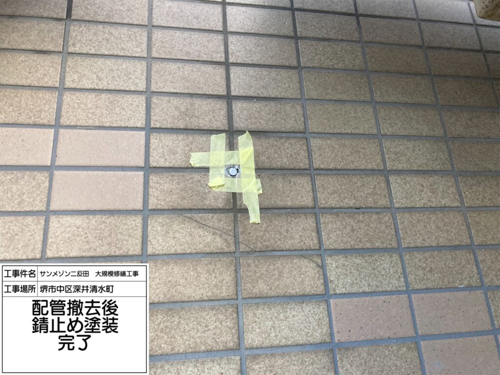 配管撤去後（錆止め）