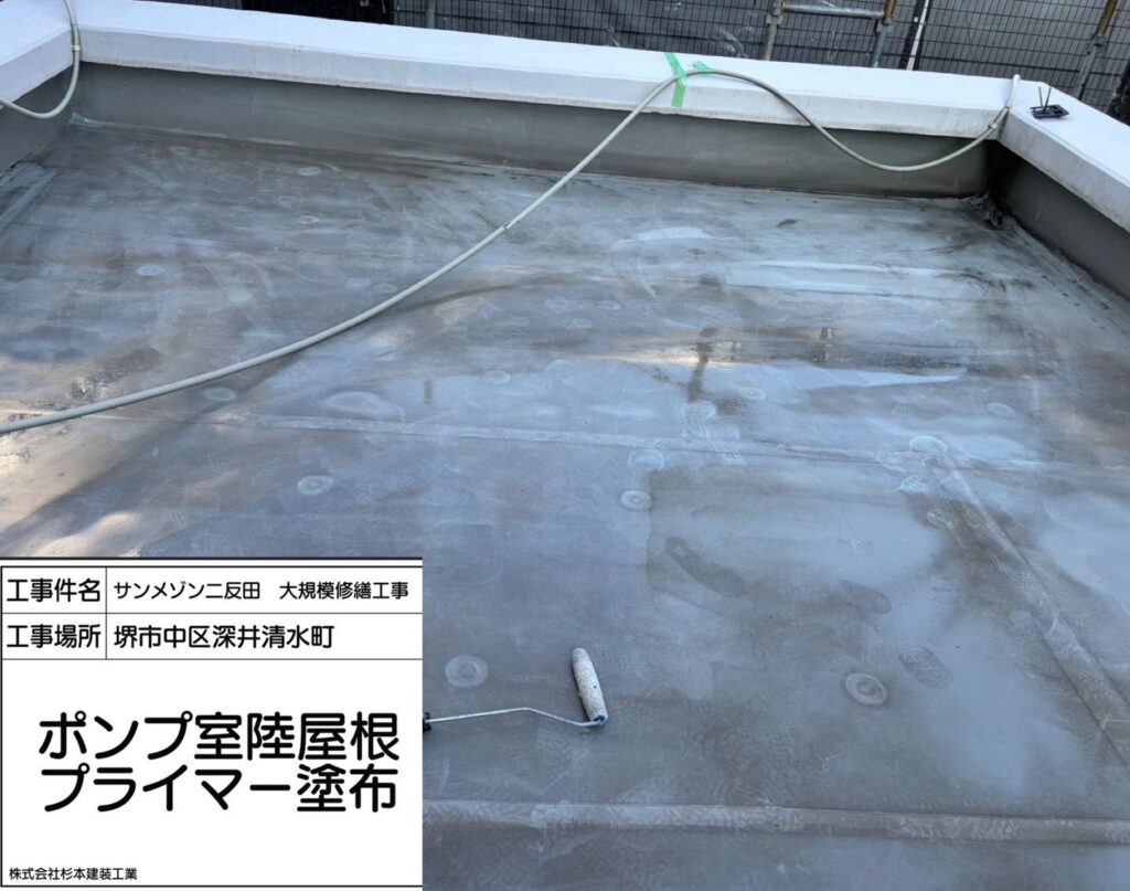 ポンプ室陸屋根（プライマー塗布）